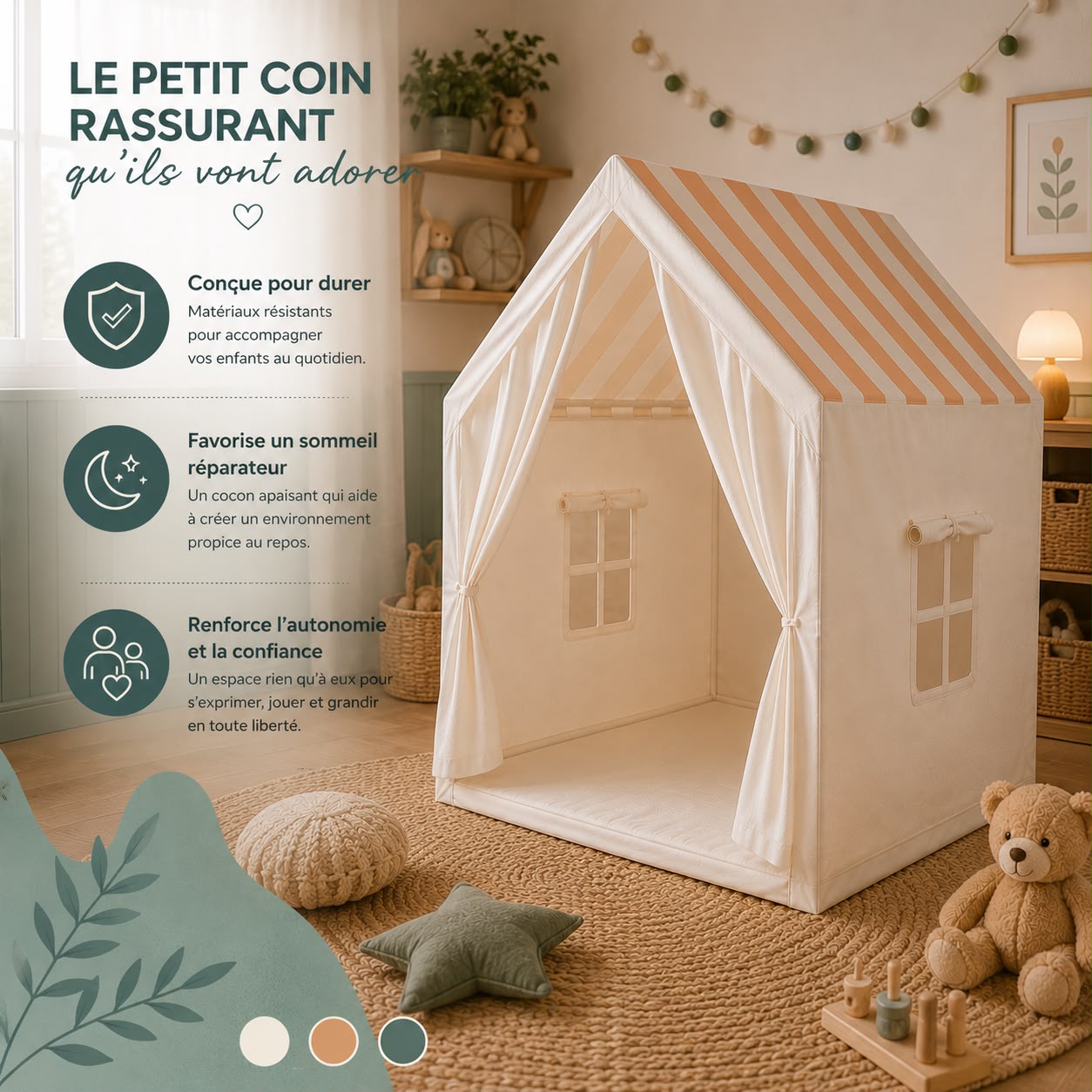 Tente Beige Rayé