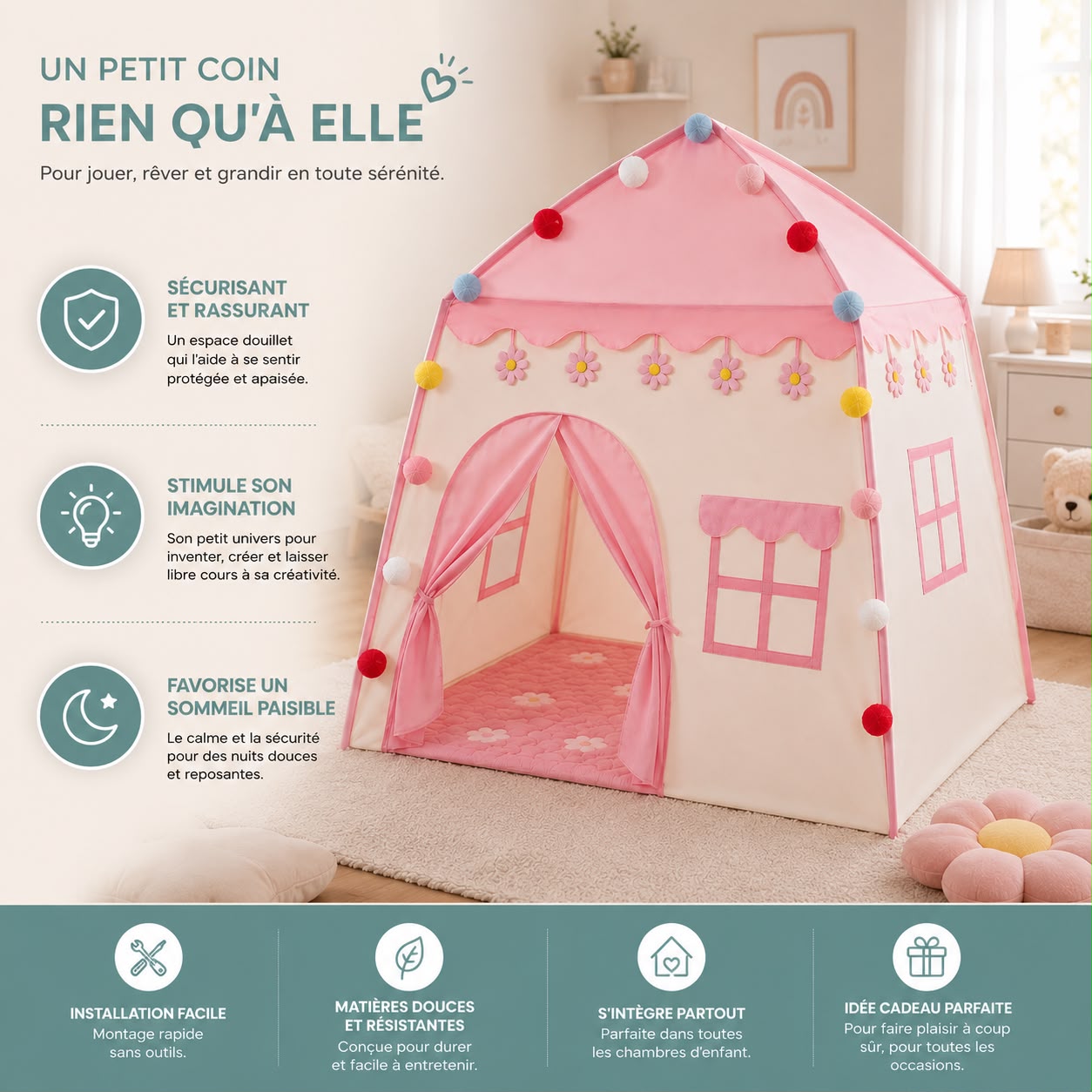 Tente Enfant Rose