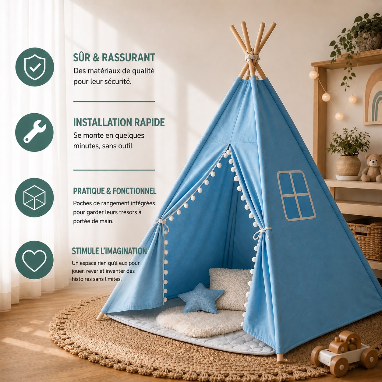 Tipis Garçon Bleu
