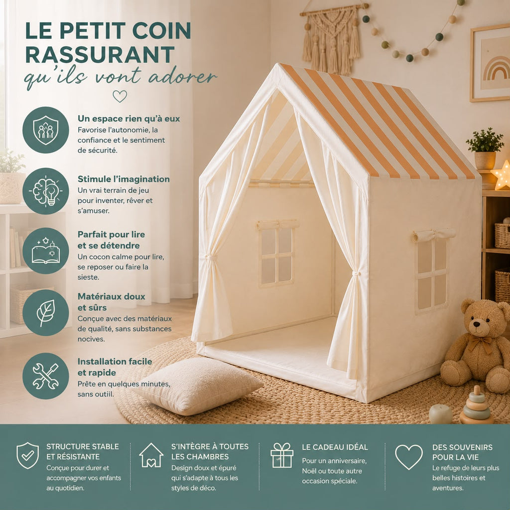 Tente Beige Rayé