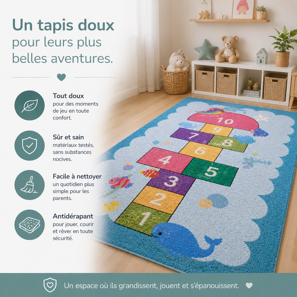 Tapis Marelle Coloré